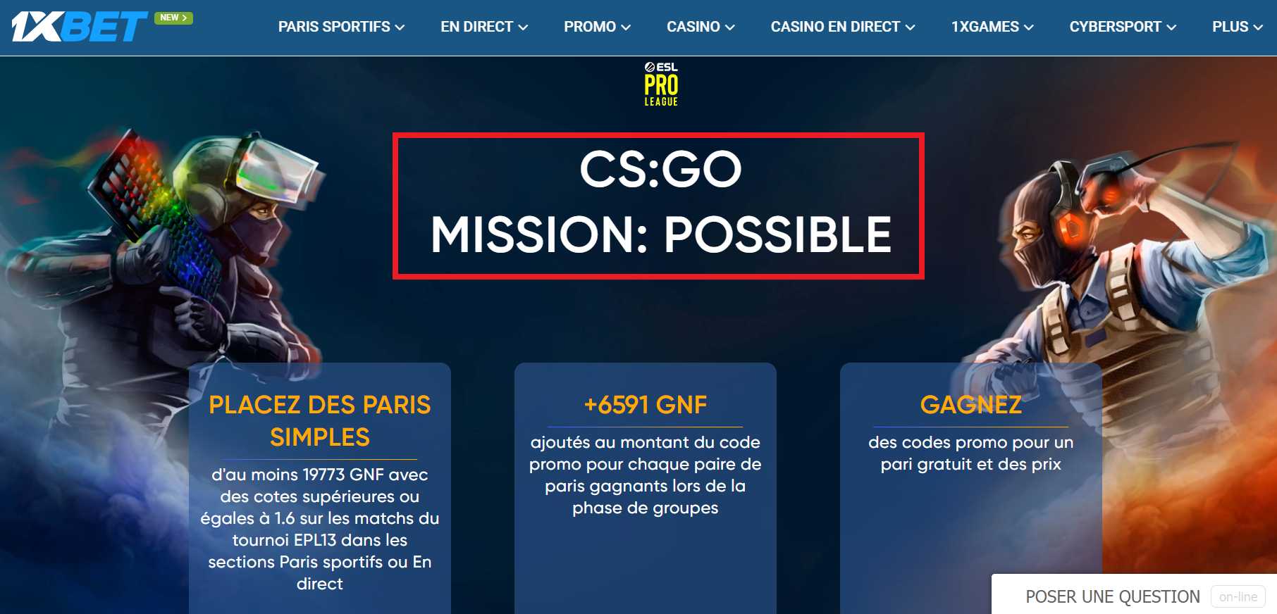 Les particularités du code promo 1xBet Guinée